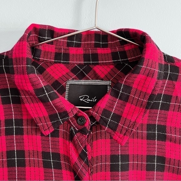 Rails Hunter Check Plaid Super Soft Button Up Red & Black Shirt S - Picture 2 of 13